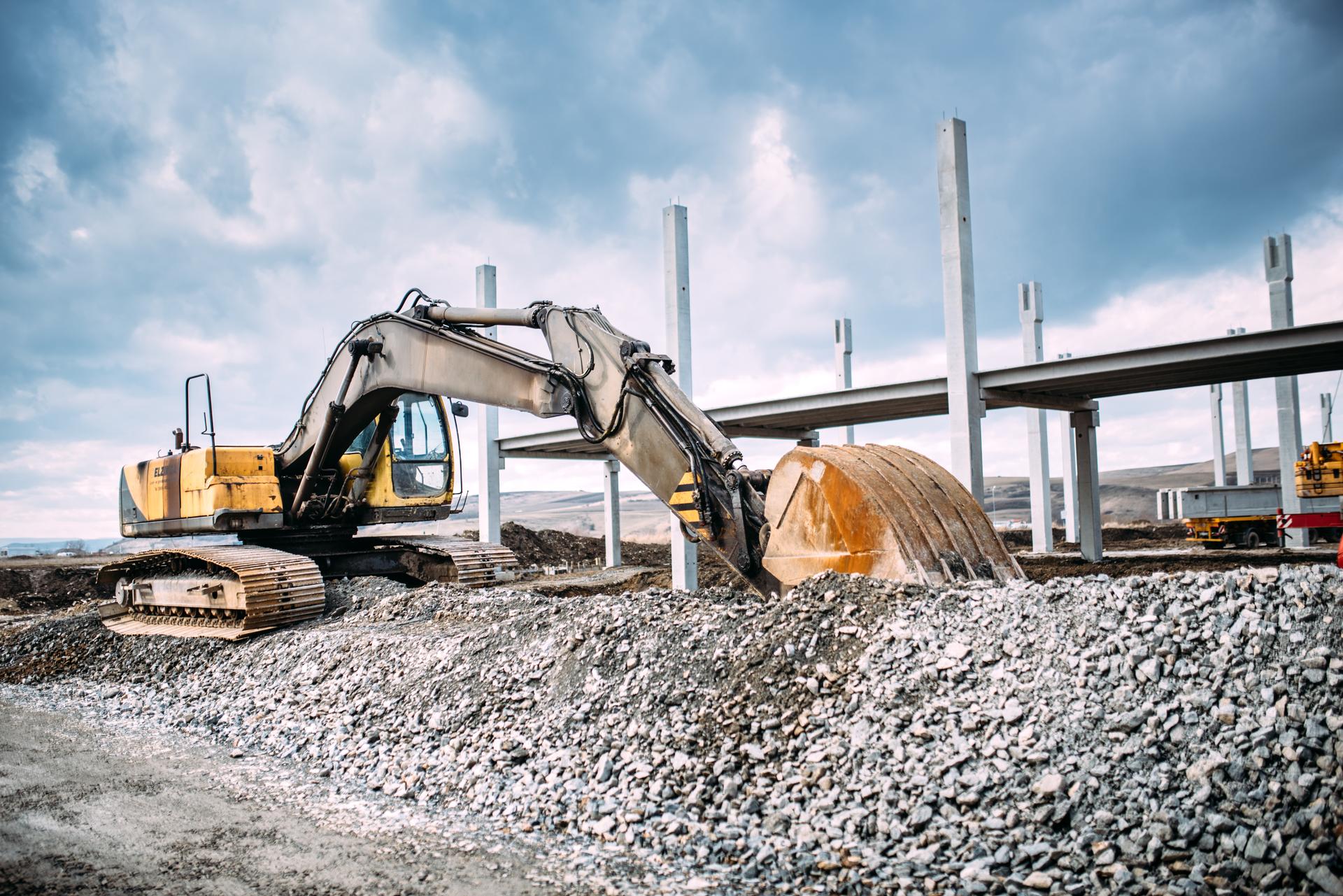 Construction equipment on site